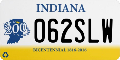 IN license plate 062SLW
