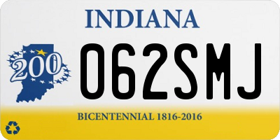 IN license plate 062SMJ