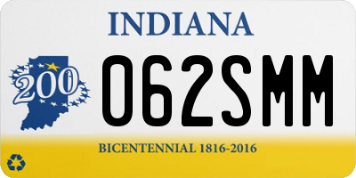 IN license plate 062SMM