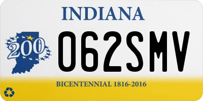 IN license plate 062SMV