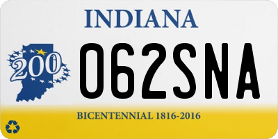 IN license plate 062SNA