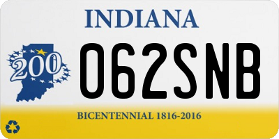 IN license plate 062SNB