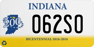 IN license plate 062SO