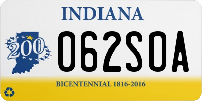 IN license plate 062SOA