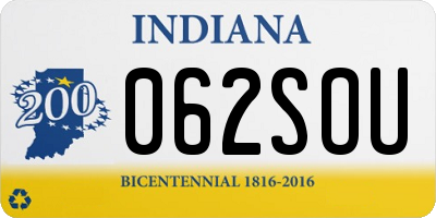 IN license plate 062SOU