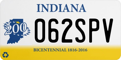 IN license plate 062SPV