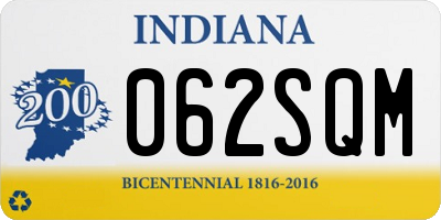 IN license plate 062SQM