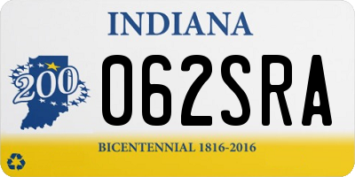 IN license plate 062SRA