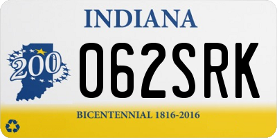 IN license plate 062SRK