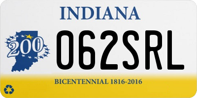 IN license plate 062SRL