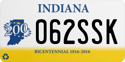 IN license plate 062SSK