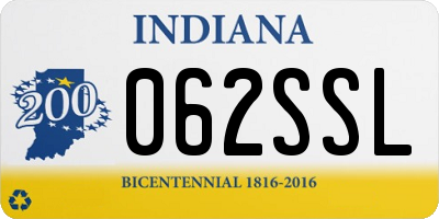 IN license plate 062SSL