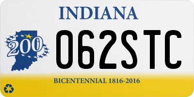 IN license plate 062STC