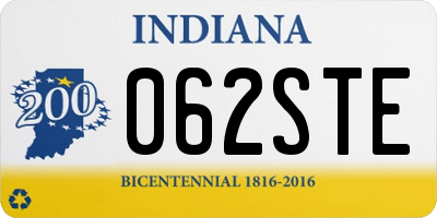 IN license plate 062STE