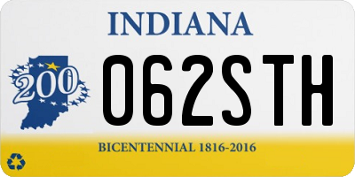 IN license plate 062STH