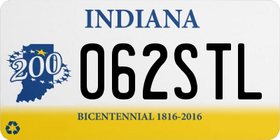 IN license plate 062STL