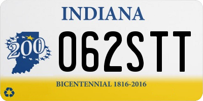 IN license plate 062STT