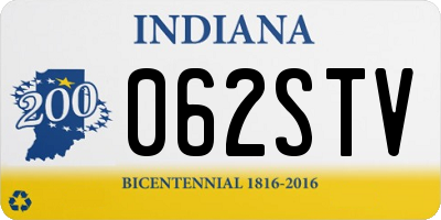IN license plate 062STV