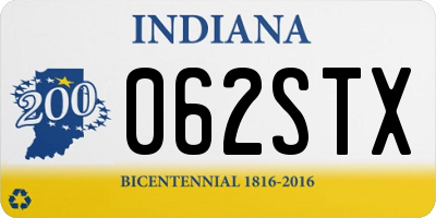 IN license plate 062STX