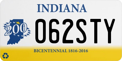 IN license plate 062STY