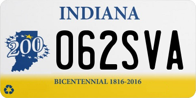 IN license plate 062SVA