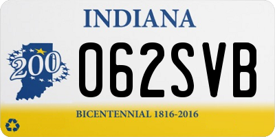IN license plate 062SVB