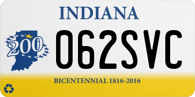 IN license plate 062SVC