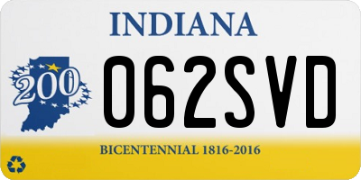 IN license plate 062SVD