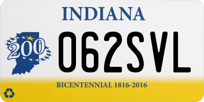 IN license plate 062SVL