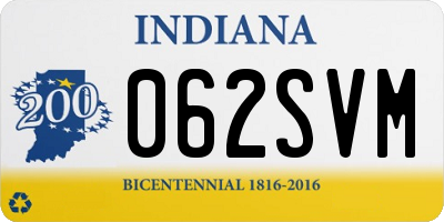 IN license plate 062SVM