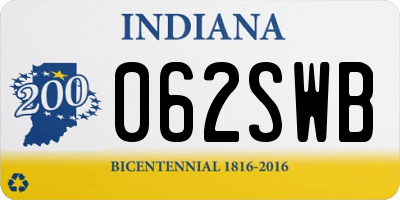 IN license plate 062SWB