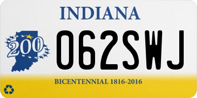 IN license plate 062SWJ