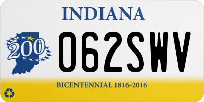 IN license plate 062SWV