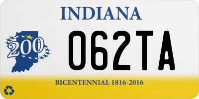 IN license plate 062TA