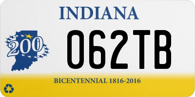 IN license plate 062TB