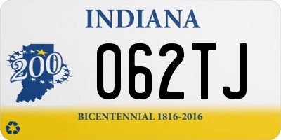 IN license plate 062TJ