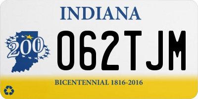 IN license plate 062TJM