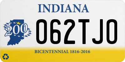 IN license plate 062TJO