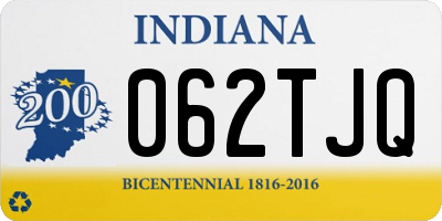IN license plate 062TJQ