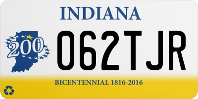 IN license plate 062TJR