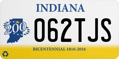 IN license plate 062TJS