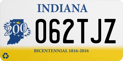 IN license plate 062TJZ