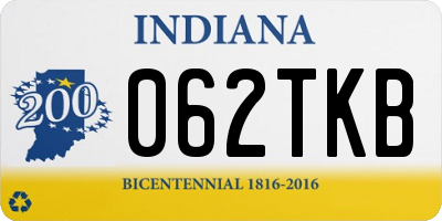 IN license plate 062TKB