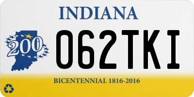 IN license plate 062TKI