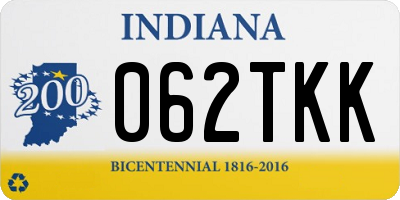 IN license plate 062TKK