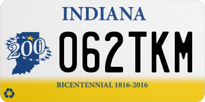 IN license plate 062TKM