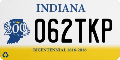 IN license plate 062TKP