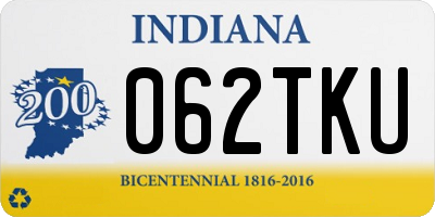 IN license plate 062TKU