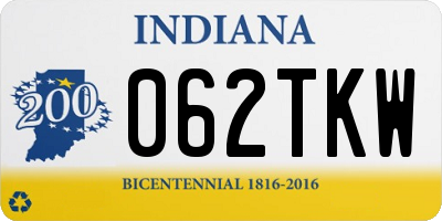 IN license plate 062TKW