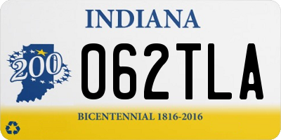 IN license plate 062TLA